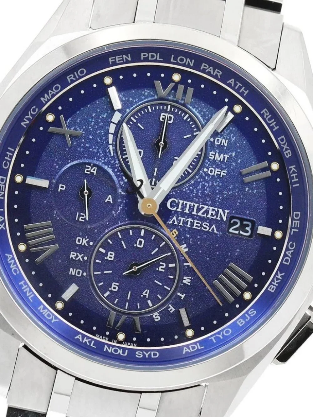 CITIZEN ATESA DEAR Collection AT8240-74L Solar Powered Radio Men's Watch